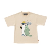 (キッズ)ジュニア 半袖Tシャツ ウェットプロテクトアニマルTシャツ ペンギン 2347858K-20:BEIGE ベージュ