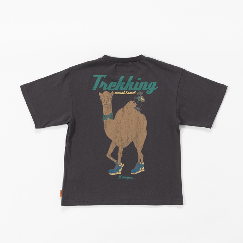 クリフメイヤー（KRIFF MAYER）（キッズ）ジュニア 半袖 Tシャツ ウェットプロテクトアニマルTシャツ ラクダ 2347859K-17:CHARCOAL