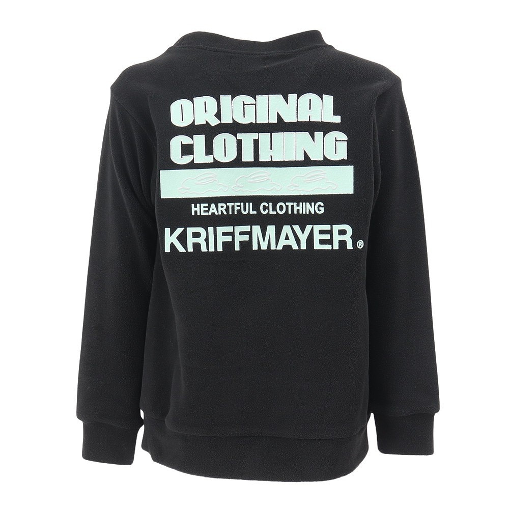 クリフメイヤー（KRIFF MAYER）（キッズ）ジュニア スウェット トレーナー 超のびポケット クルーシャツ 2417206K:19:BLACK ブラック