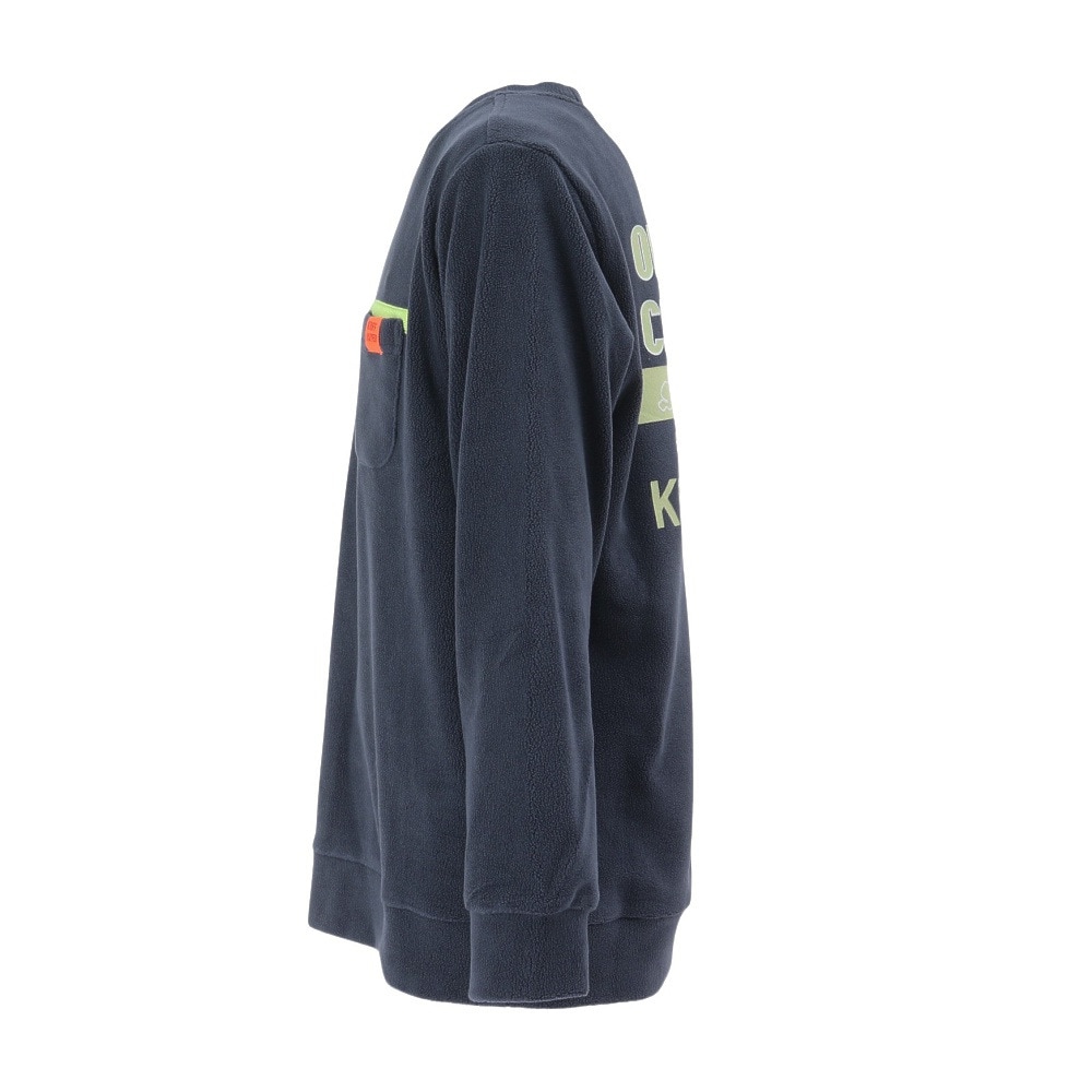 クリフメイヤー（KRIFF MAYER）（キッズ）ジュニア スウェット トレーナー 超のびポケット クルーシャツ 2417206K:79 NAVY ネイビー