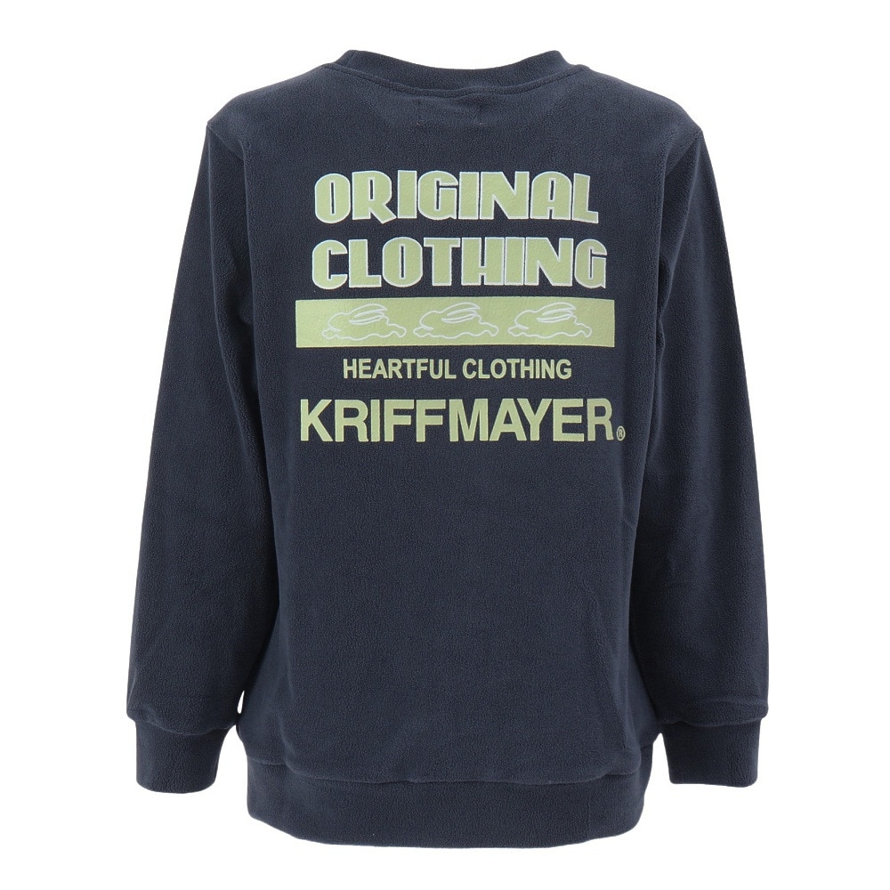 クリフメイヤー（KRIFF MAYER）（キッズ）ジュニア スウェット トレーナー 超のびポケット クルーシャツ 2417206K:79 NAVY ネイビー