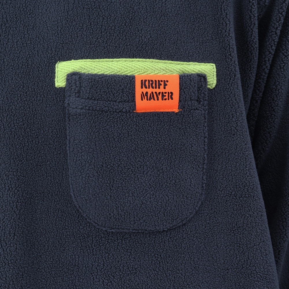 クリフメイヤー（KRIFF MAYER）（キッズ）ジュニア スウェット トレーナー 超のびポケット クルーシャツ 2417206K:79 NAVY ネイビー