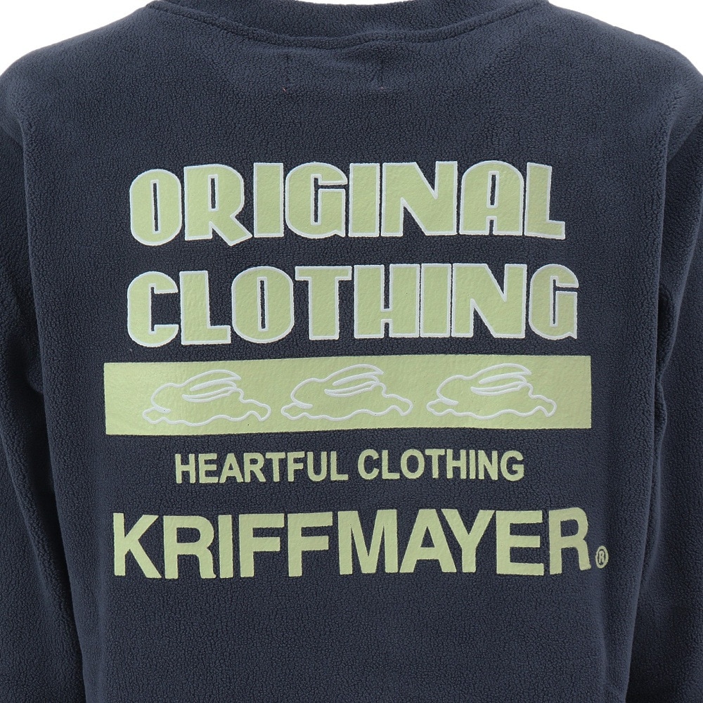 クリフメイヤー（KRIFF MAYER）（キッズ）ジュニア スウェット トレーナー 超のびポケット クルーシャツ 2417206K:79 NAVY ネイビー