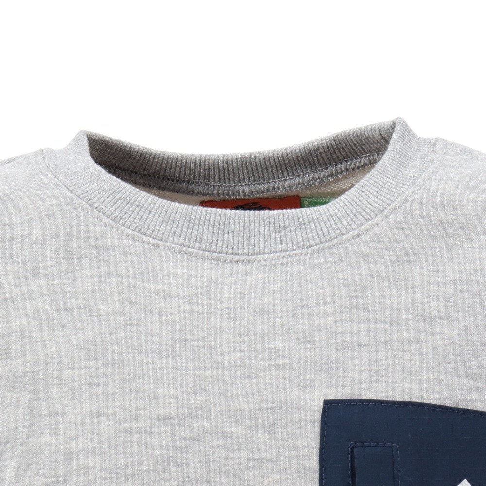 クリフメイヤー（KRIFF MAYER）（キッズ）ジュニア スウェット トレーナー ヤマロゴ ポケクルー 2417862K:15:GRAY グレー バックプリント