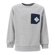 (キッズ)ジュニア スウェット トレーナー ヤマロゴ ポケクルー 2417862K:15:GRAY グレー バックプリント