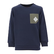 (キッズ)ジュニア スウェット トレーナー ヤマロゴ ポケクルー 2417862K:79:NAVY ネイビー バックプリント