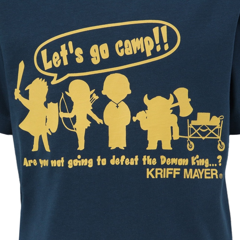 クリフメイヤー（KRIFF MAYER）（キッズ）ジュニア 楽LUCK-Tシャツ 勇者キャンプ J2444300:79:NAVY