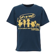 (キッズ)ジュニア 楽LUCK-Tシャツ 勇者キャンプ J2444300:79:NAVY