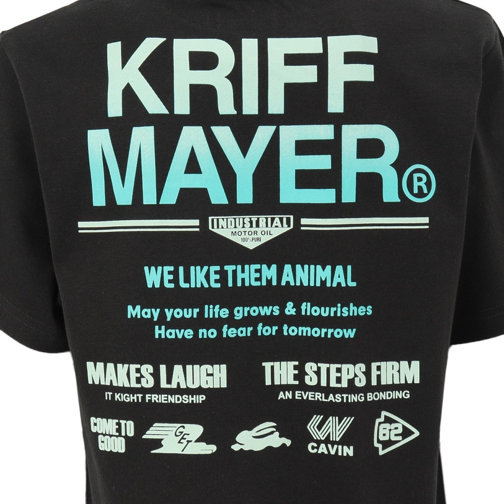 クリフメイヤー（KRIFF MAYER）（キッズ）ジュニア 楽LUCK-Tシャツ ロゴ J2444305:17:CHARCOAL