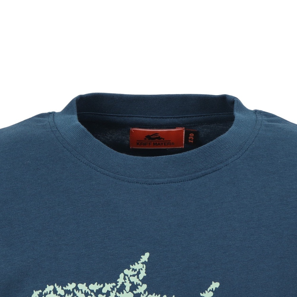 クリフメイヤー（KRIFF MAYER）（キッズ）ジュニア 楽LUCK-Tシャツ サメ J2444307:79:NAVY