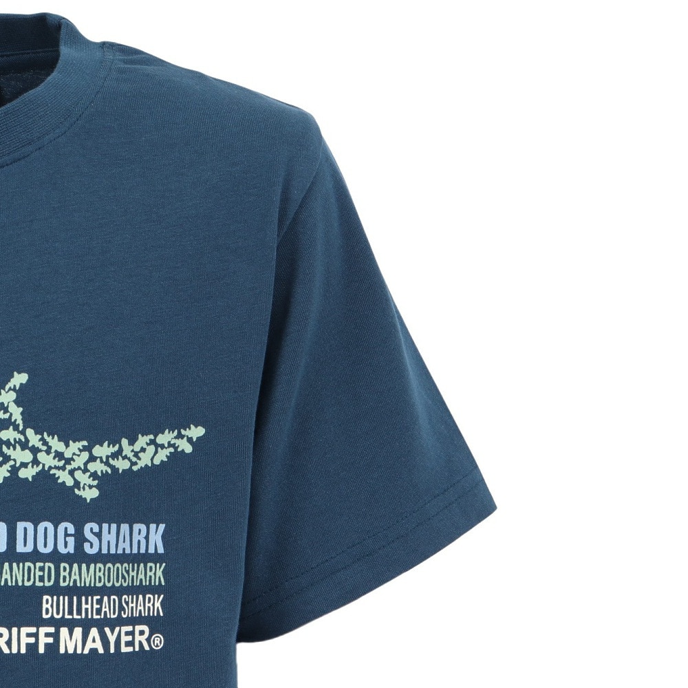 クリフメイヤー（KRIFF MAYER）（キッズ）ジュニア 楽LUCK-Tシャツ サメ J2444307:79:NAVY
