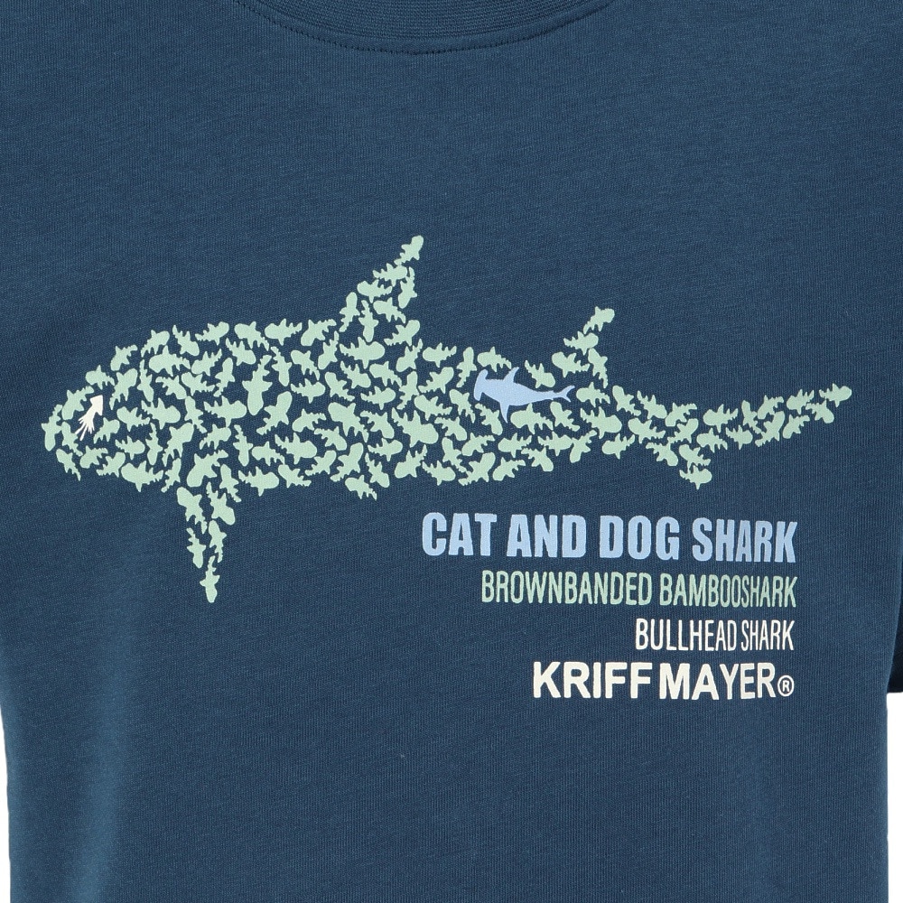 クリフメイヤー（KRIFF MAYER）（キッズ）ジュニア 楽LUCK-Tシャツ サメ J2444307:79:NAVY