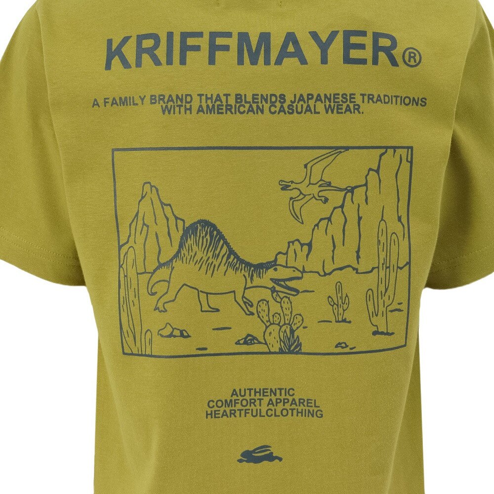 クリフメイヤー（KRIFF MAYER）（キッズ）ジュニア 楽LUCK-Tシャツ ダイナソー J2444309:64:L/GREEN