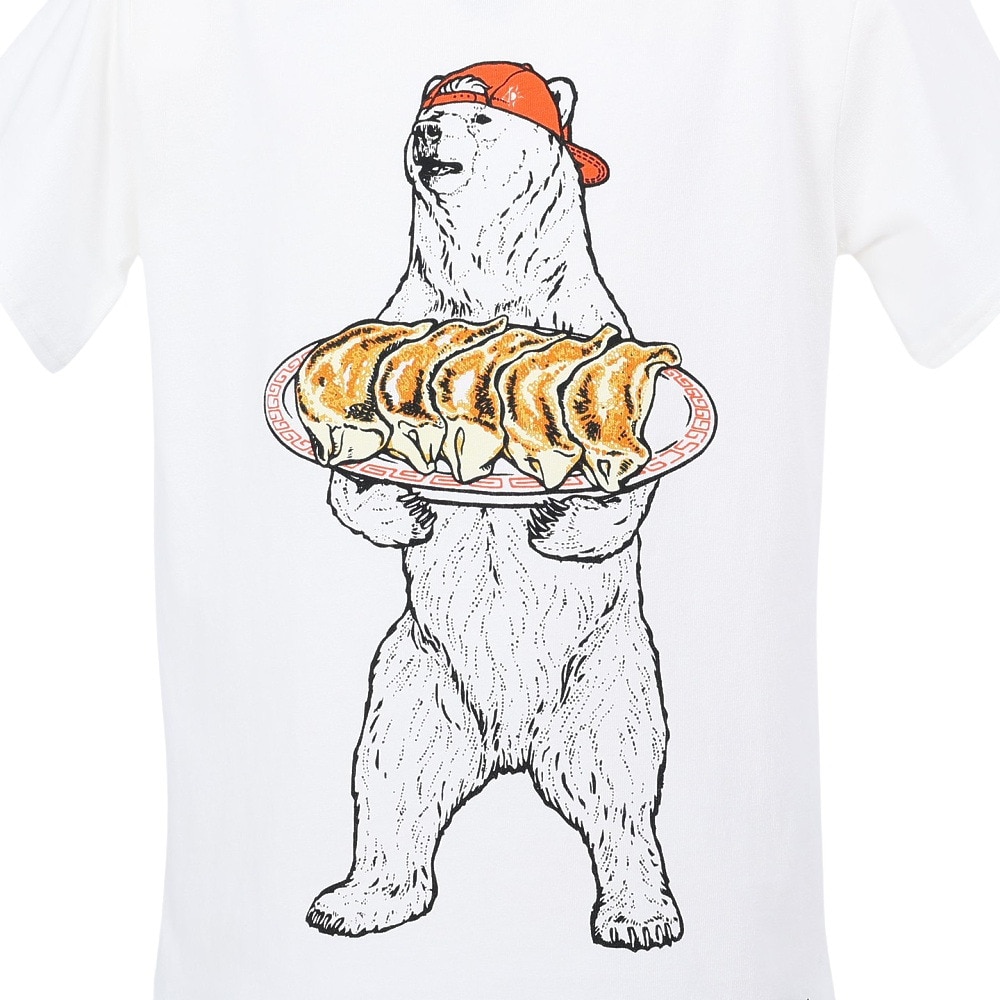 ゴースローキャラバン（GOSLOWCARAVAN）（キッズ）ジュニア 餃子クマ Tシャツ 341923 WHT