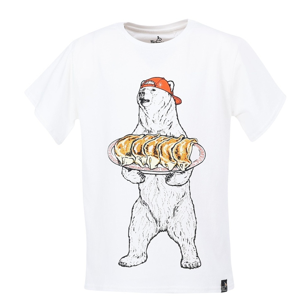ゴースローキャラバン（GOSLOWCARAVAN）（キッズ）ジュニア 餃子クマ Tシャツ 341923 WHT