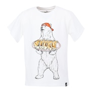 (キッズ)ジュニア 餃子クマ Tシャツ 341923 WHT