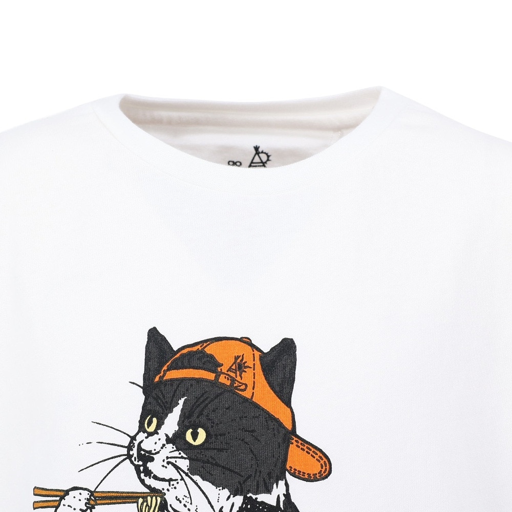 ゴースローキャラバン（GOSLOWCARAVAN）（キッズ）ジュニア 中華そば猫 Tシャツ 341924 WHT