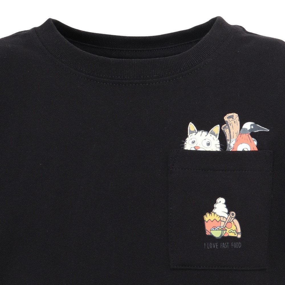 チャムス（CHUMS）（キッズ）ジュニア アンチバグフードヨーカイポケットTシャツ CH21-1362-K001