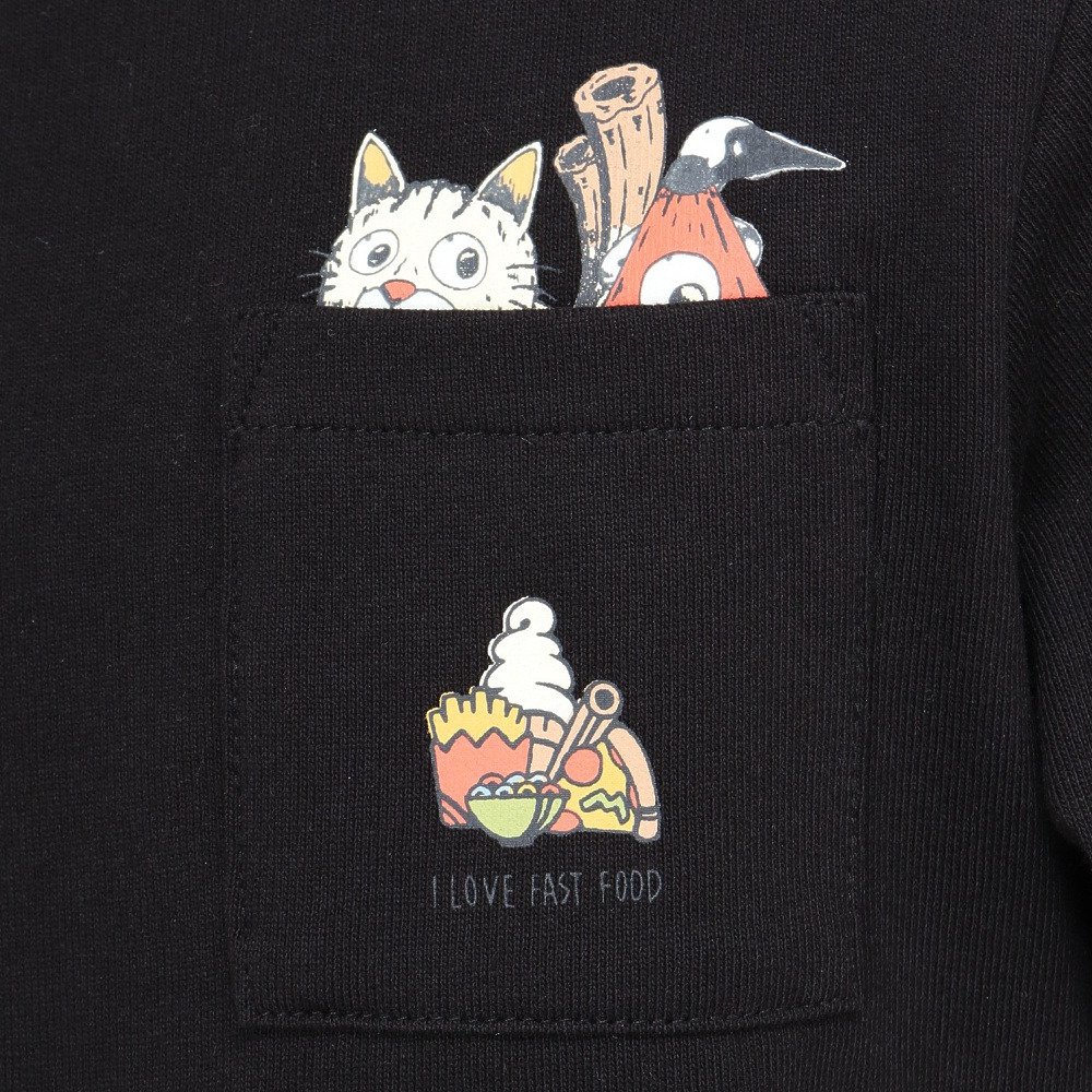 チャムス（CHUMS）（キッズ）ジュニア アンチバグフードヨーカイポケットTシャツ CH21-1362-K001