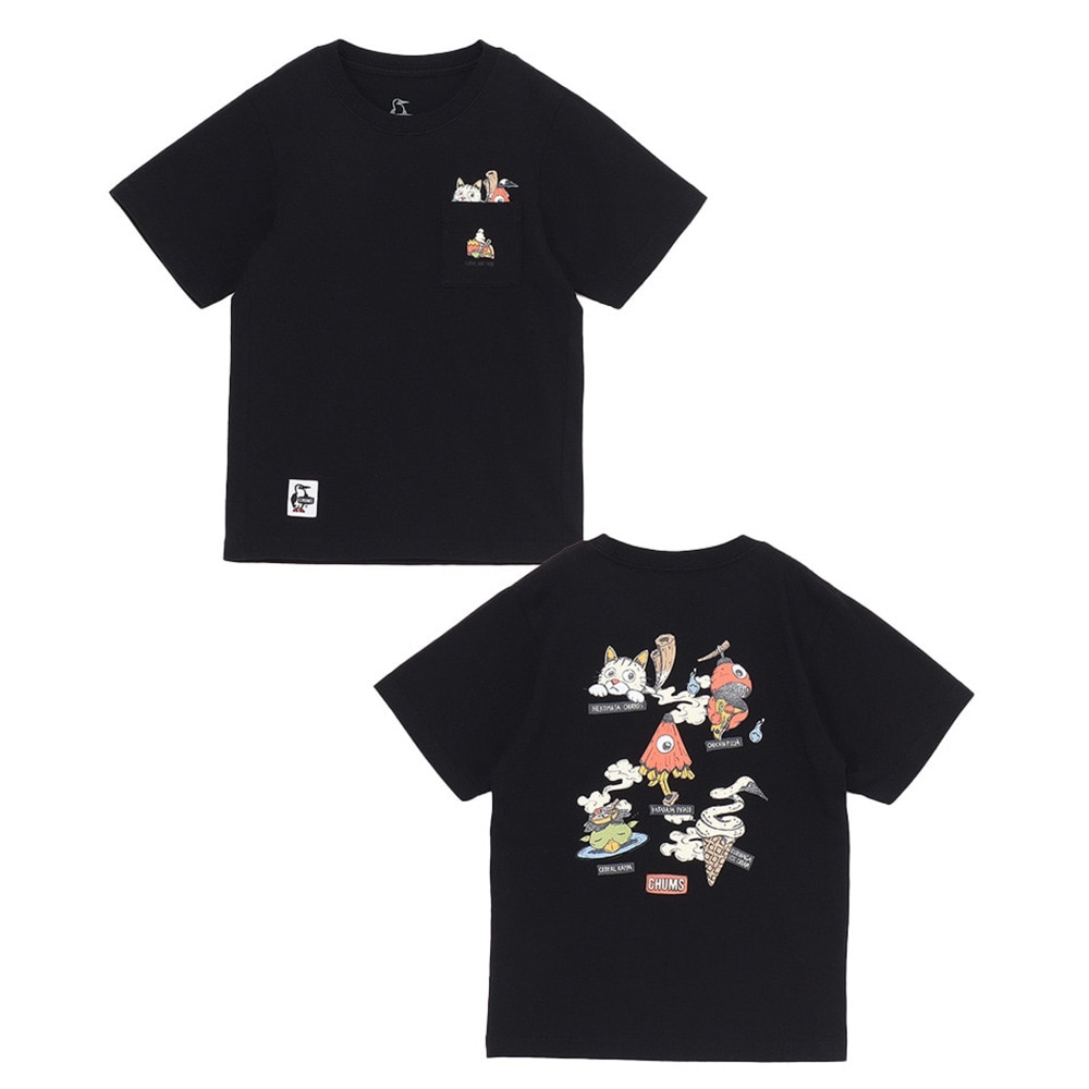 チャムス（CHUMS）（キッズ）ジュニア アンチバグフードヨーカイポケットTシャツ CH21-1362-K001