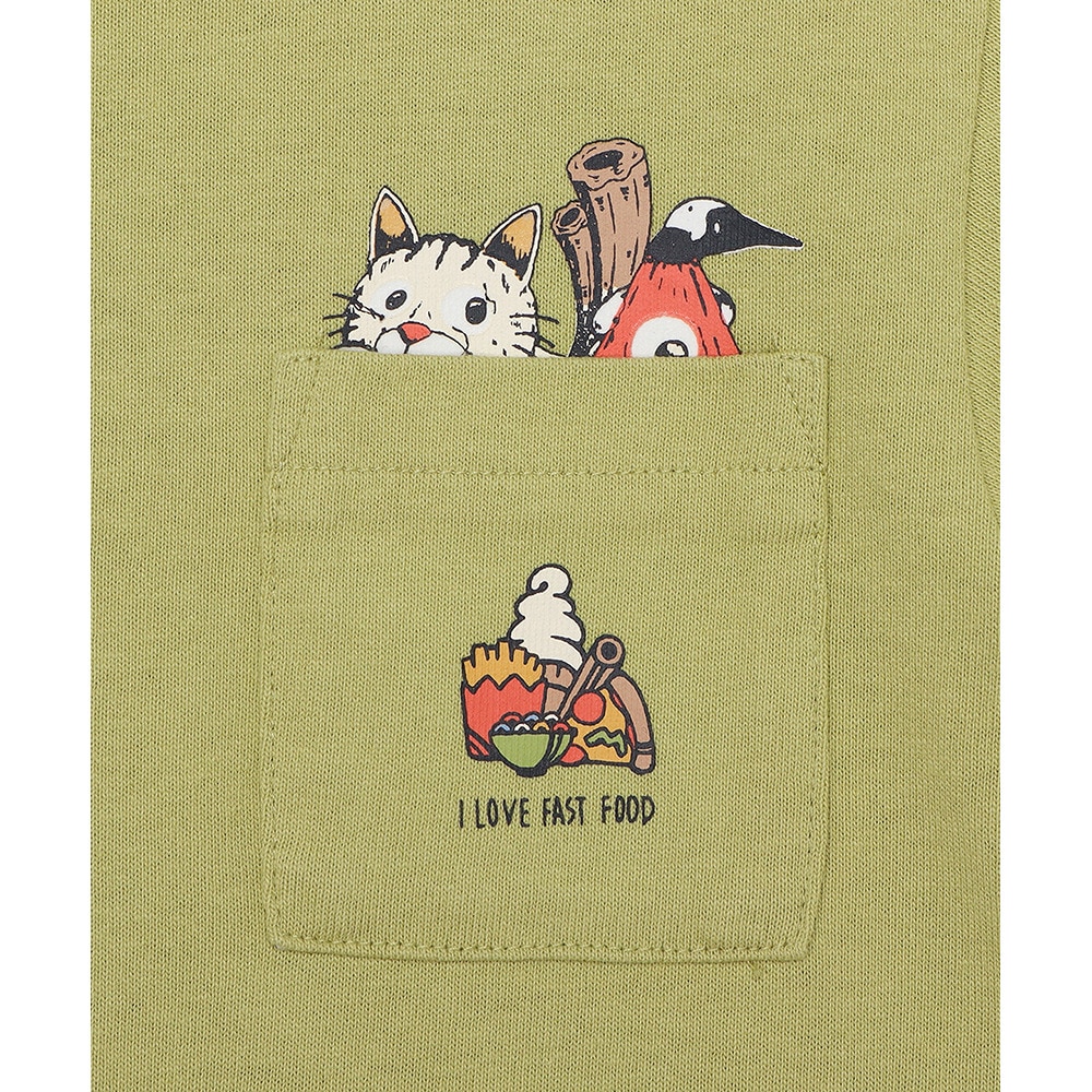 チャムス（CHUMS）（キッズ）ジュニア アンチバグフードヨーカイポケットTシャツ CH21-1362-M118