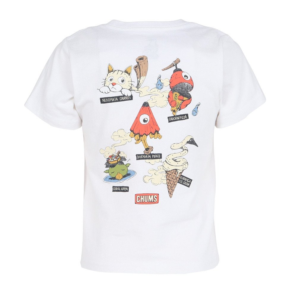 チャムス（CHUMS）（キッズ）ジュニア アンチバグフードヨーカイポケットTシャツ CH21-1362-W001
