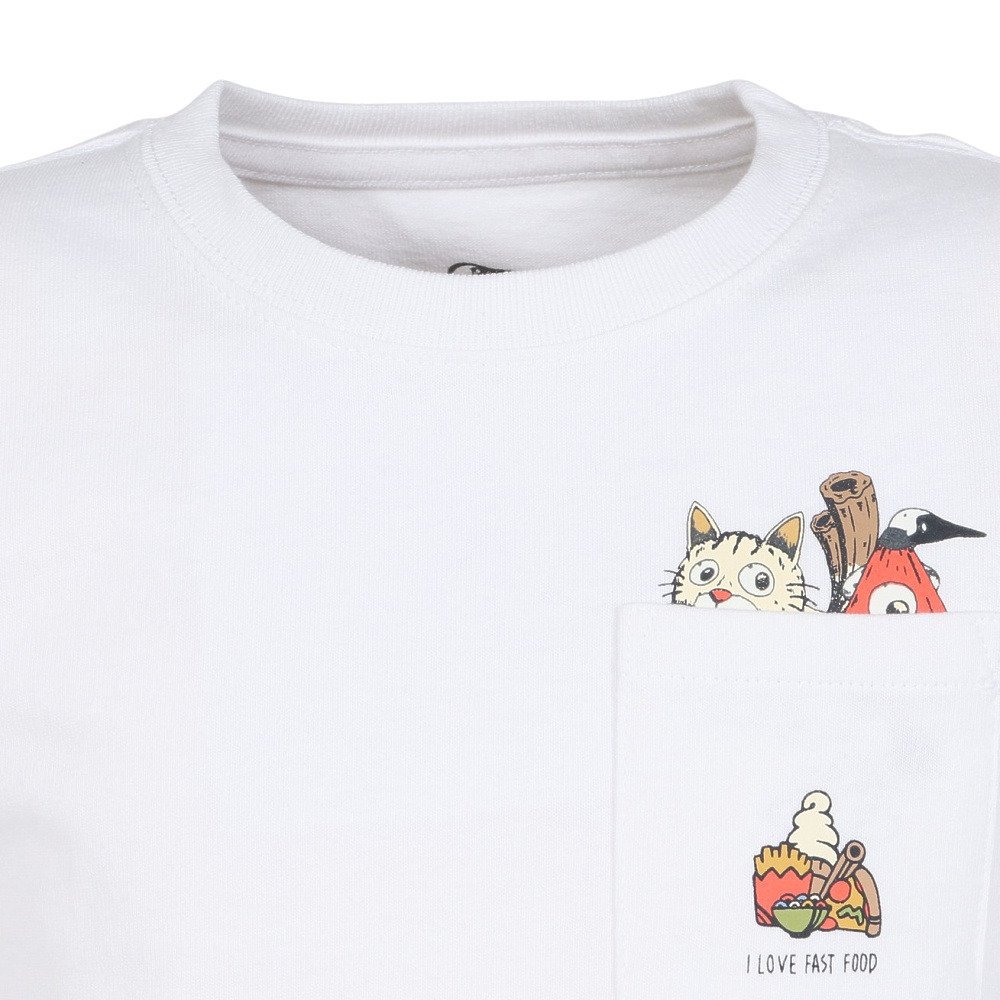 チャムス（CHUMS）（キッズ）ジュニア アンチバグフードヨーカイポケットTシャツ CH21-1362-W001