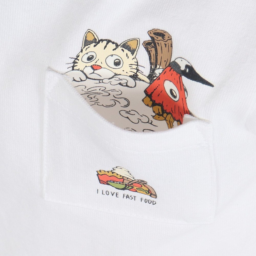 チャムス（CHUMS）（キッズ）ジュニア アンチバグフードヨーカイポケットTシャツ CH21-1362-W001