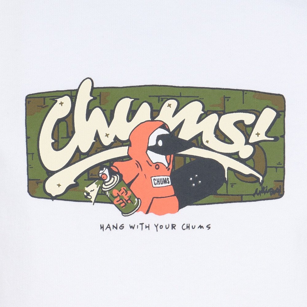 チャムス（CHUMS）（キッズ）ジュニア アンチバグチャムスグラフィティTシャツ CH21-1363-W001