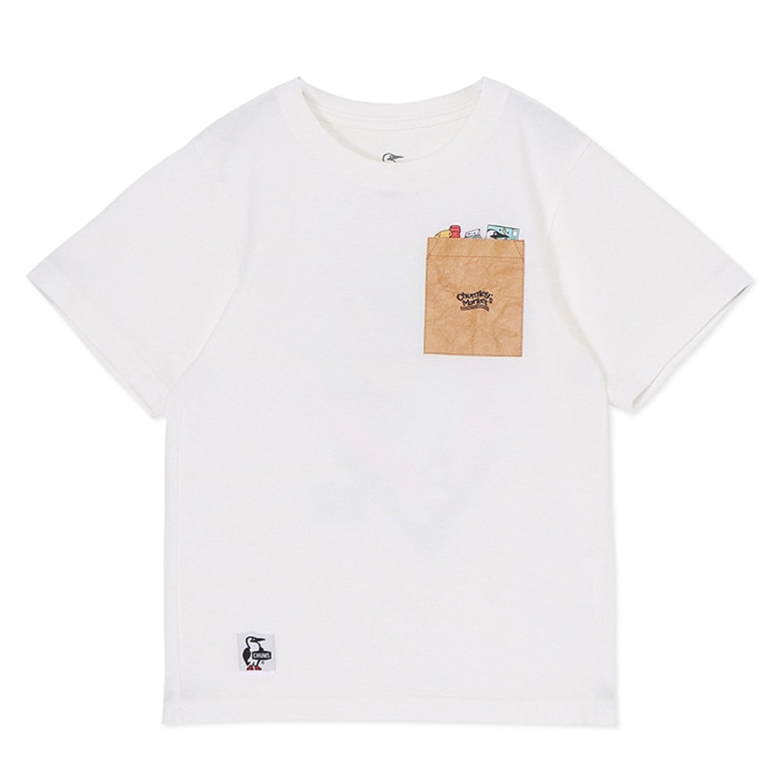 チャムス（CHUMS）（キッズ）キッズ チャムリーズマーケット ポケットTシャツ CH21-1367-W001