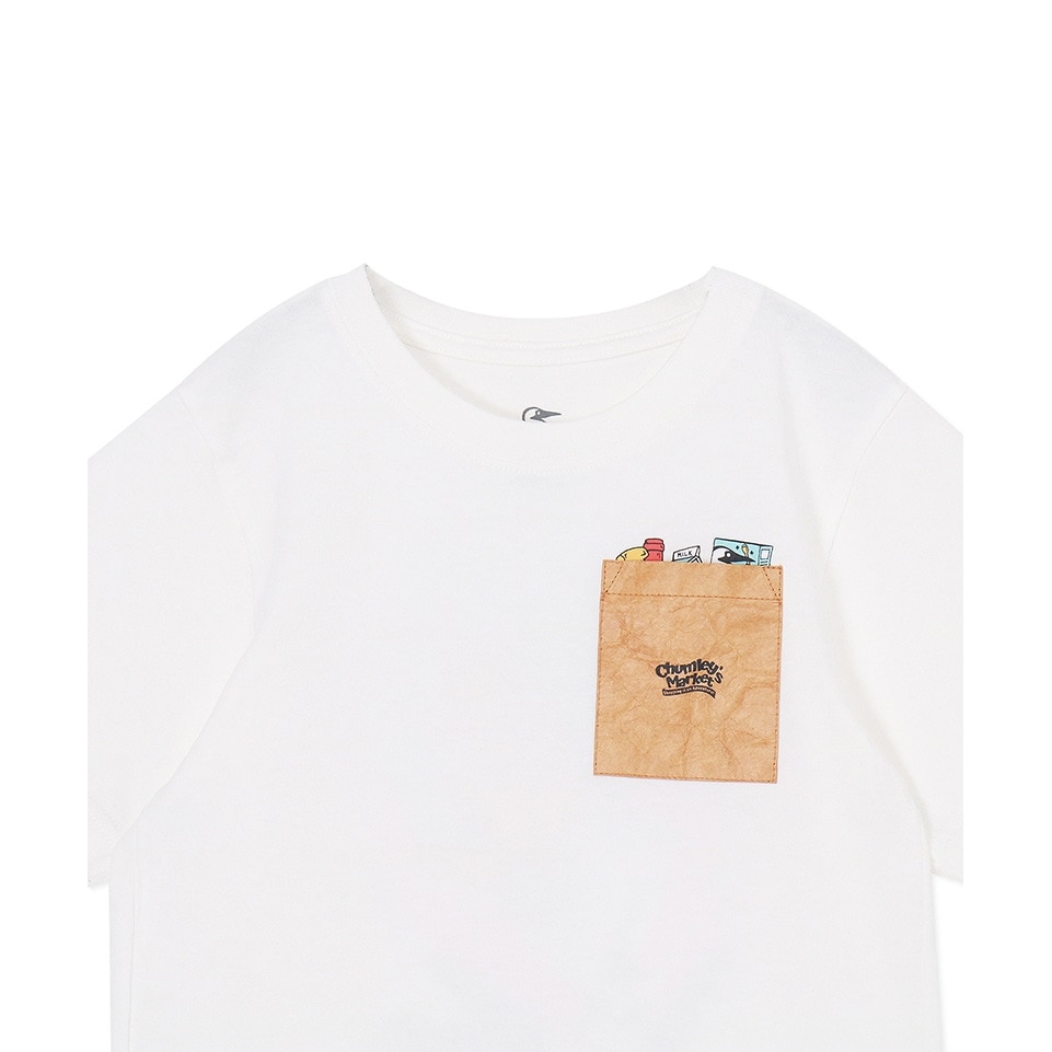 チャムス（CHUMS）（キッズ）キッズ チャムリーズマーケット ポケットTシャツ CH21-1367-W001