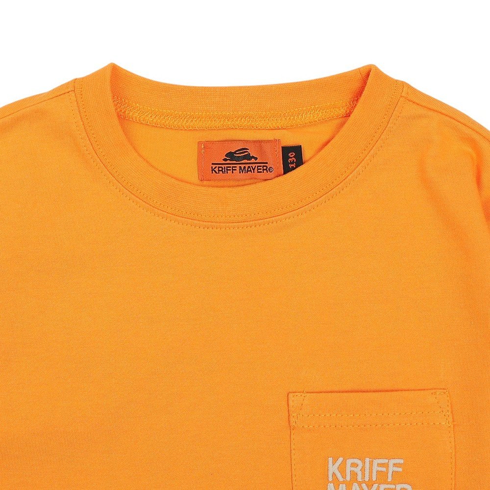 クリフメイヤー（KRIFF MAYER）（キッズ）ジュニア 外遊びイラストロンT(ロゴ) J2517855:45:ORANGE