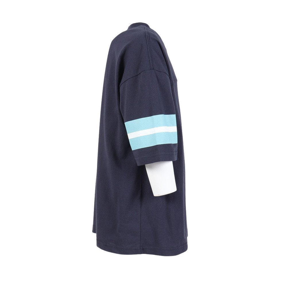 クリフメイヤー（KRIFF MAYER）（キッズ）キッズ クリーネス袖ラインTシャツ J2547838:79:NAVY
