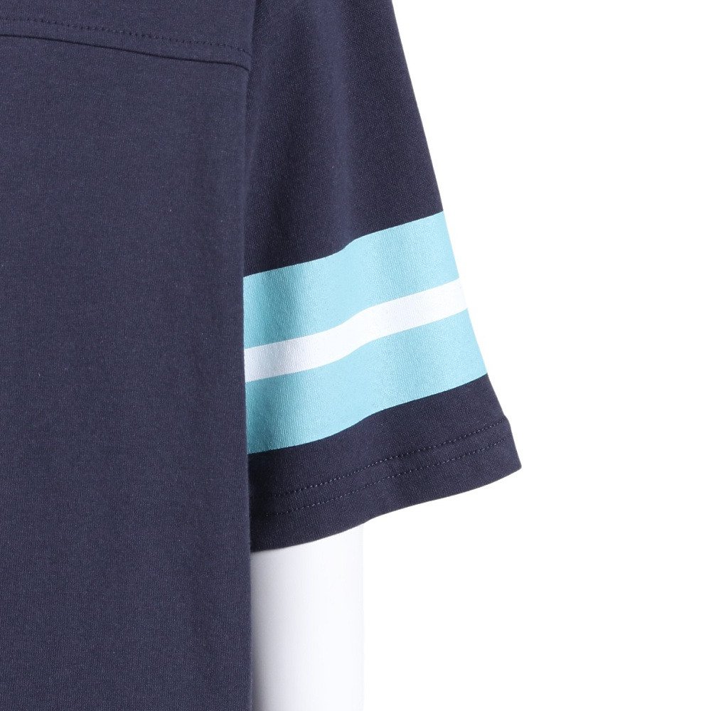 クリフメイヤー（KRIFF MAYER）（キッズ）キッズ クリーネス袖ラインTシャツ J2547838:79:NAVY