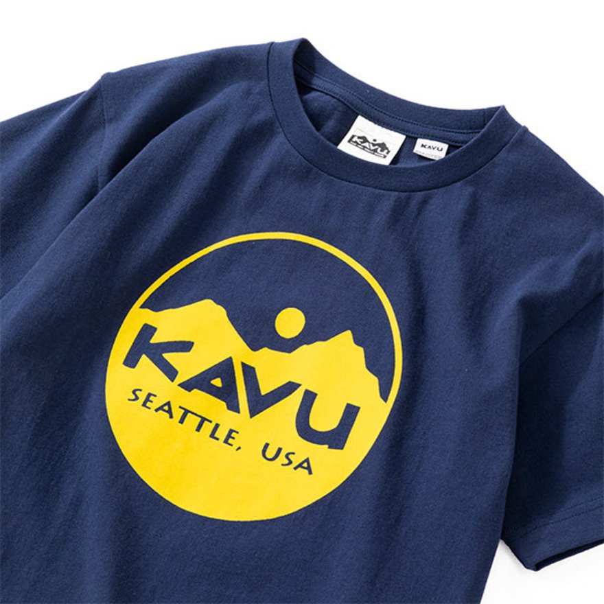 KAVU（KAVU）（キッズ）キッズ サークルロゴ Tシャツ 19821872NVY