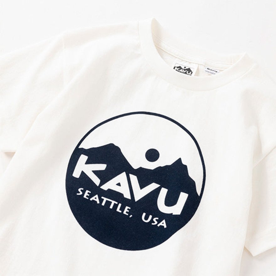 KAVU（KAVU）（キッズ）キッズ サークルロゴ Tシャツ 19821872WHT