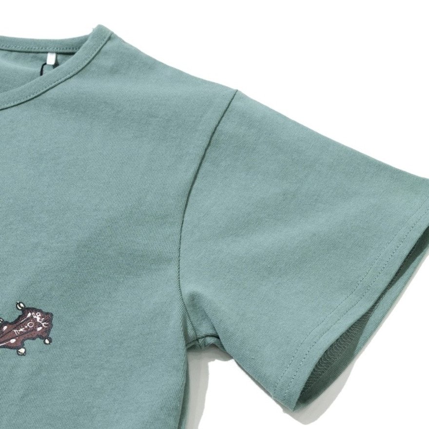 ゴースローキャラバン（GOSLOWCARAVAN）（キッズ）ジュニア USA COTTON バンジョー猫 半袖Tシャツ 361923 GRN