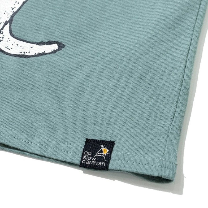 ゴースローキャラバン（GOSLOWCARAVAN）（キッズ）ジュニア USA COTTON バンジョー猫 半袖Tシャツ 361923 GRN