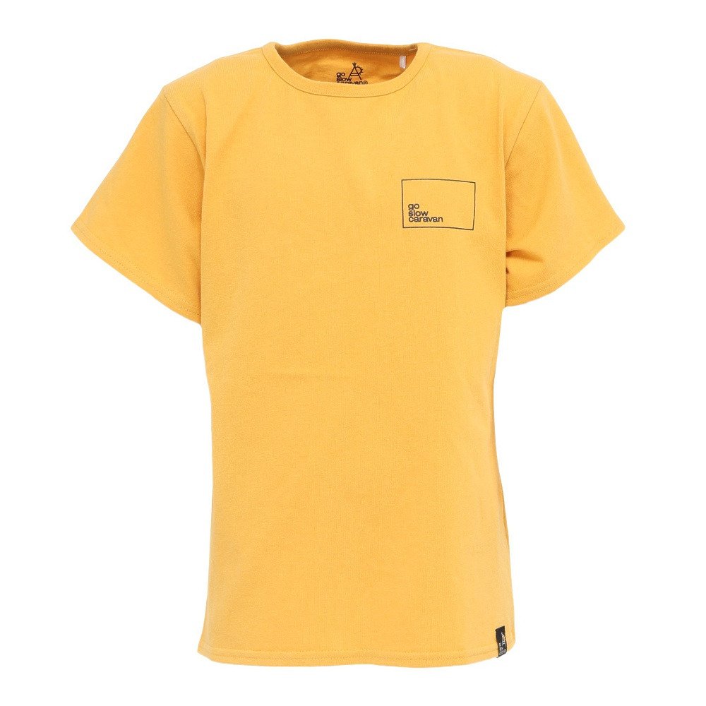 ゴースローキャラバン（GOSLOWCARAVAN）（キッズ）ジュニア スクエアLOGO バックプリント 半袖Tシャツ 361925B YEL
