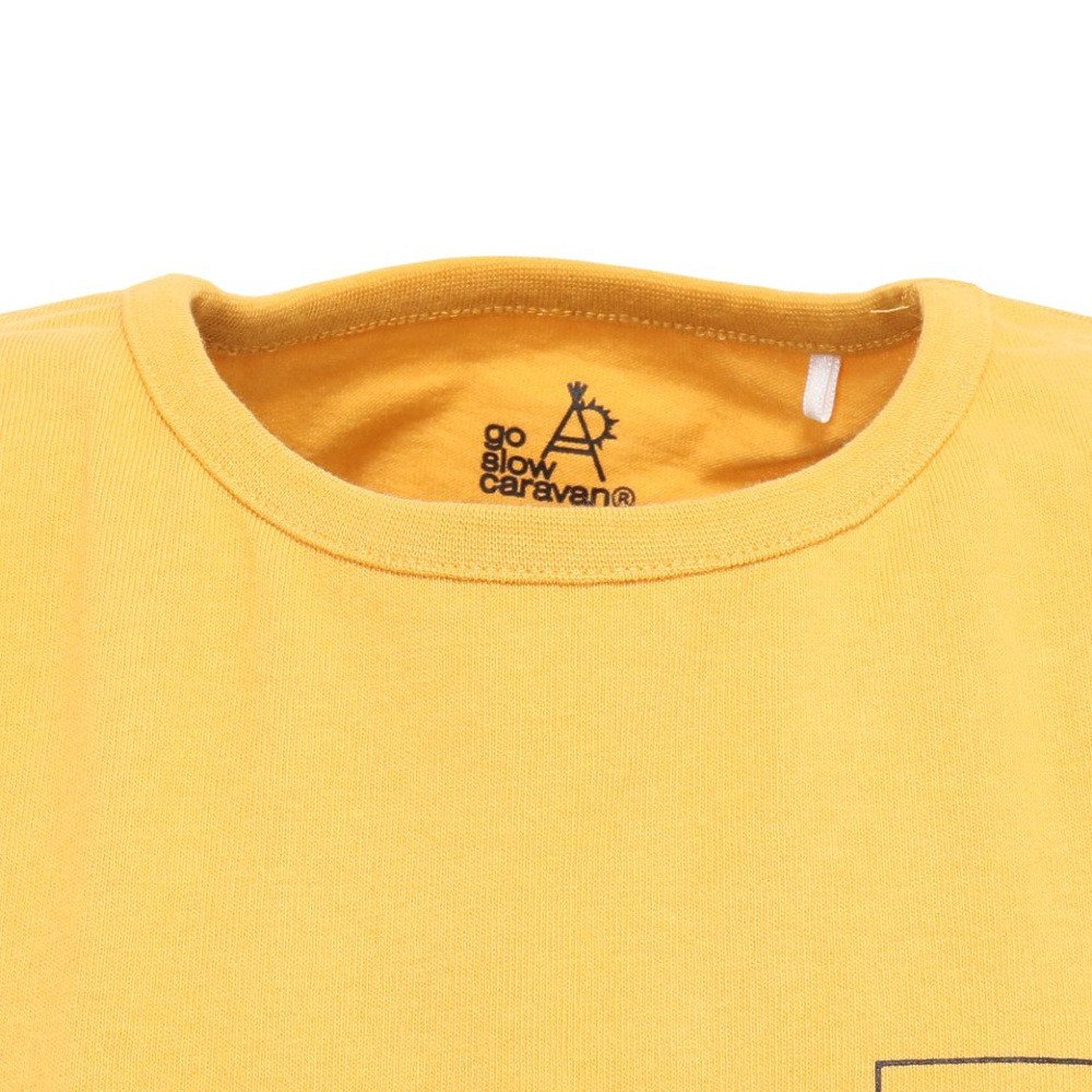 ゴースローキャラバン（GOSLOWCARAVAN）（キッズ）ジュニア スクエアLOGO バックプリント 半袖Tシャツ 361925B YEL