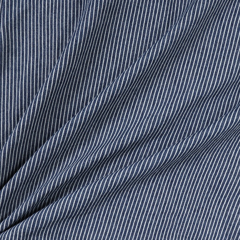 クリフメイヤー（KRIFF MAYER）（キッズ）ジュニア ワークステッチデニムシャツ J2545129:1571:NAVY-STRP