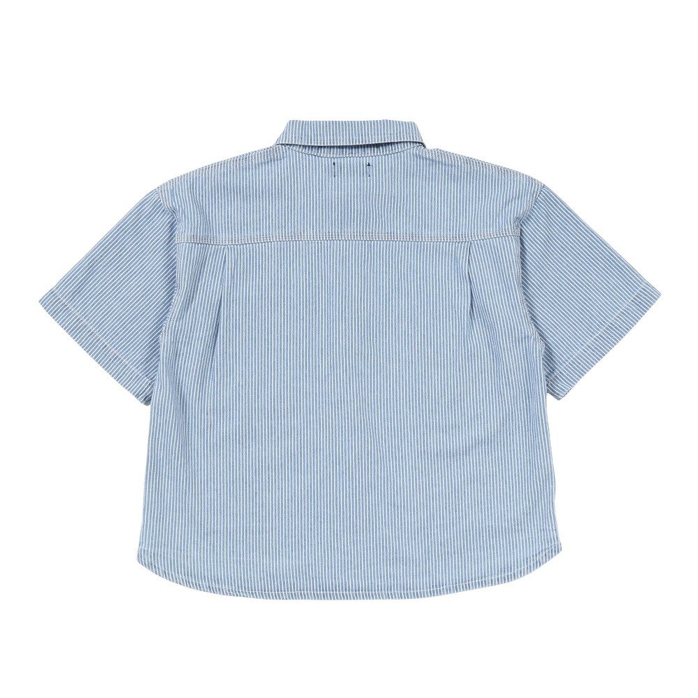 クリフメイヤー（KRIFF MAYER）（キッズ）ジュニア ワークステッチデニムシャツ J2545129:1669:BLUE-STRP