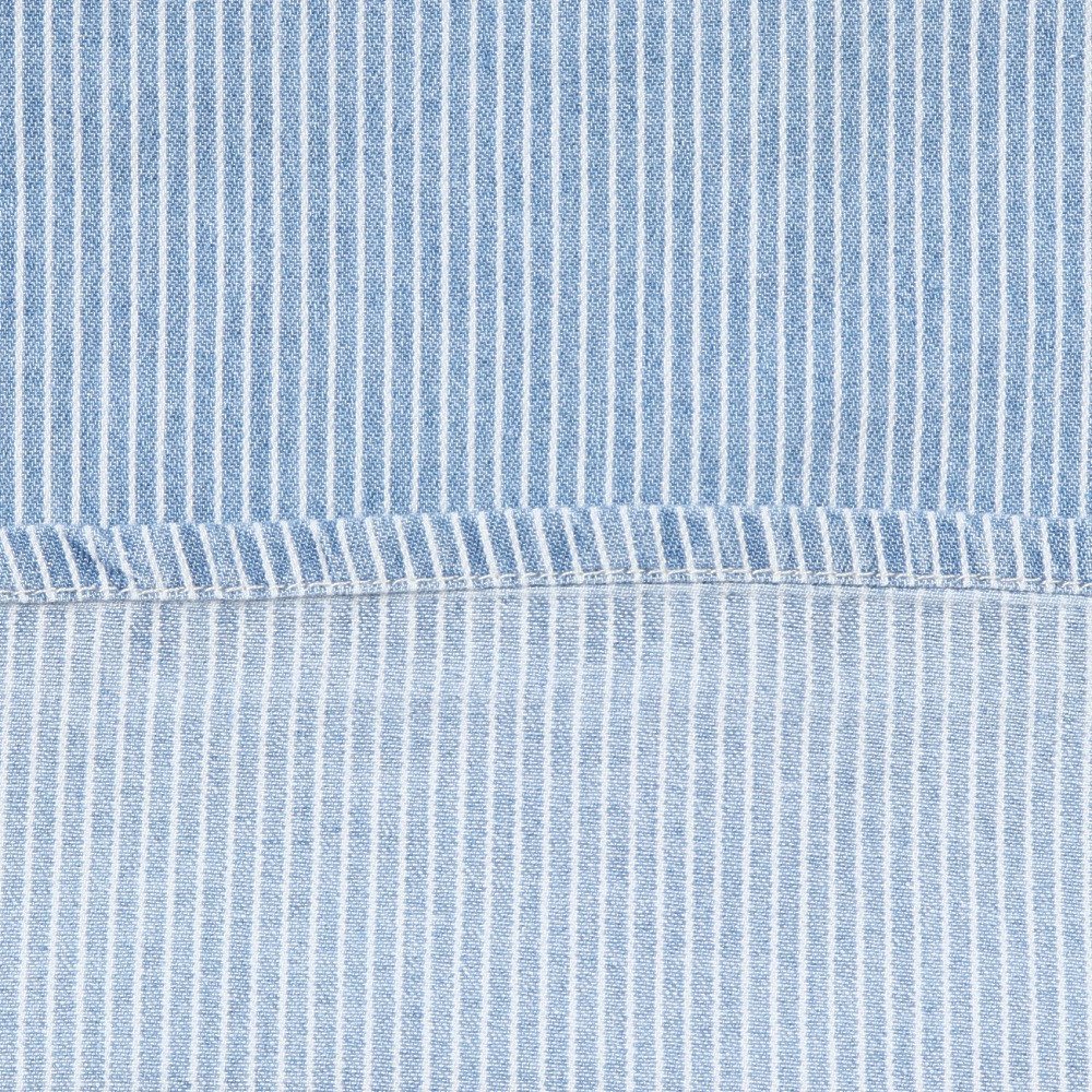 クリフメイヤー（KRIFF MAYER）（キッズ）ジュニア ワークステッチデニムシャツ J2545129:1669:BLUE-STRP