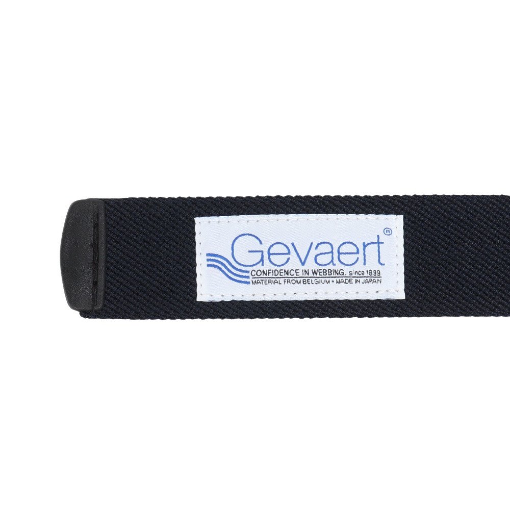 Gevaert（ゲバルト）（メンズ）ブラックバックルセンターラインベルト GVT1063-RDNV