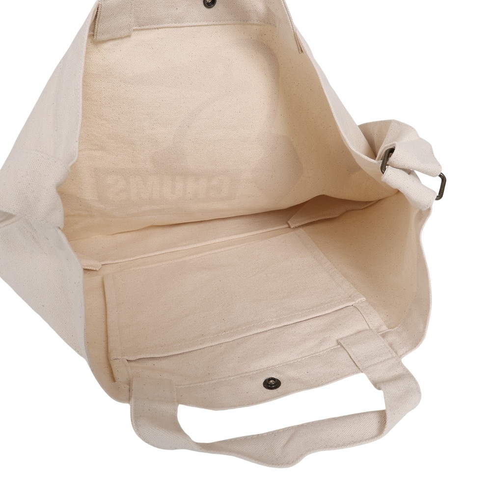 チャムス（CHUMS）（メンズ）ショルダーバッグ 手提げバッグ ブービーキャンバスショルダーバック CH60-3494-W001 ホワイト マチ付  A4サイズ アウトドア・キャンプ用品はエルブレス