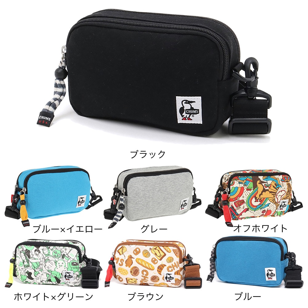 チャムス（CHUMS）（メンズ、レディース）ミニショルダー レクタングルショルダースウェット CH60-3461-A001 ブルー×イエロー