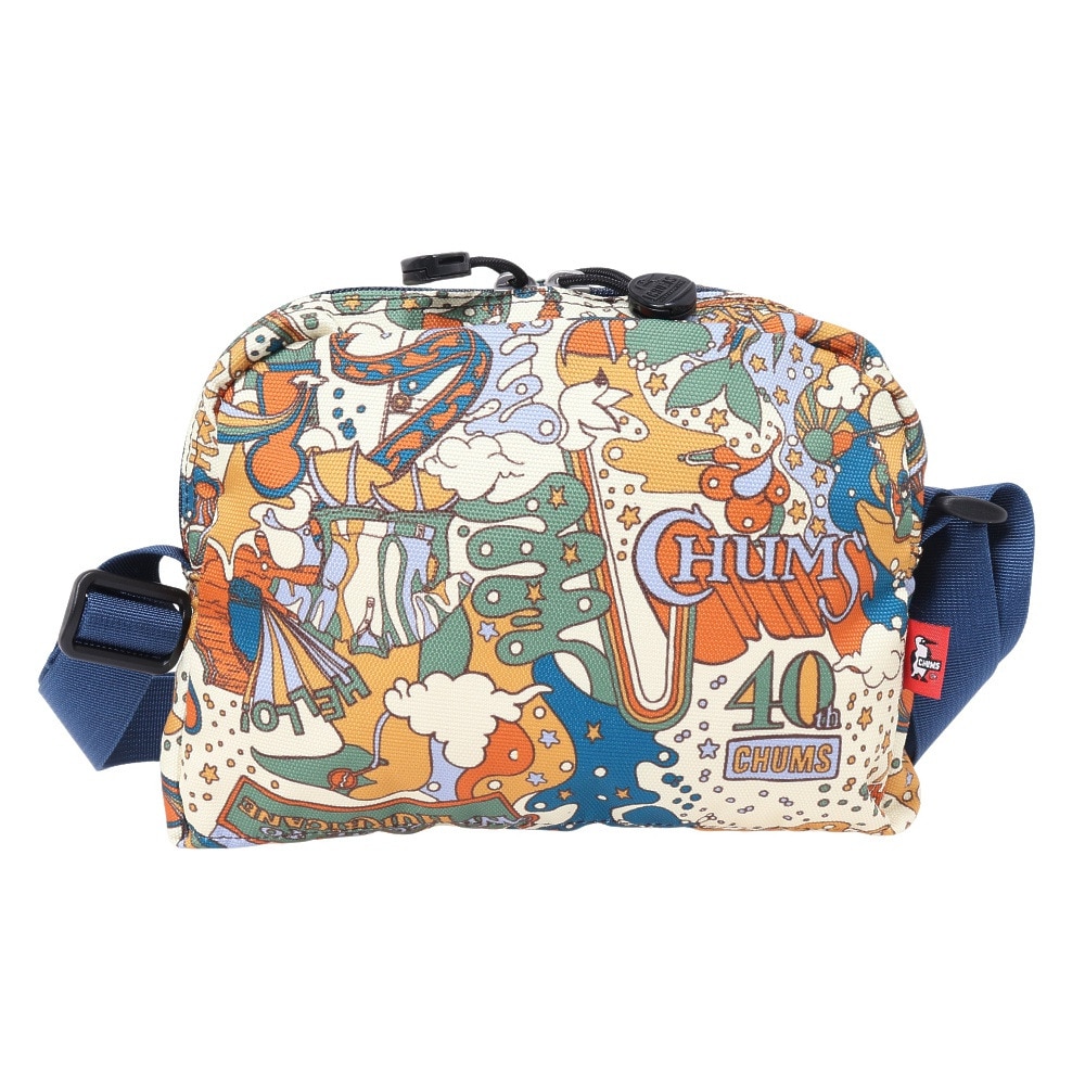 チャムス（CHUMS）（メンズ、レディース）ショルダーバッグ リサイクルミニトラペゾイドショルダー CH60-3453-Z292 ブルー×オレンジ