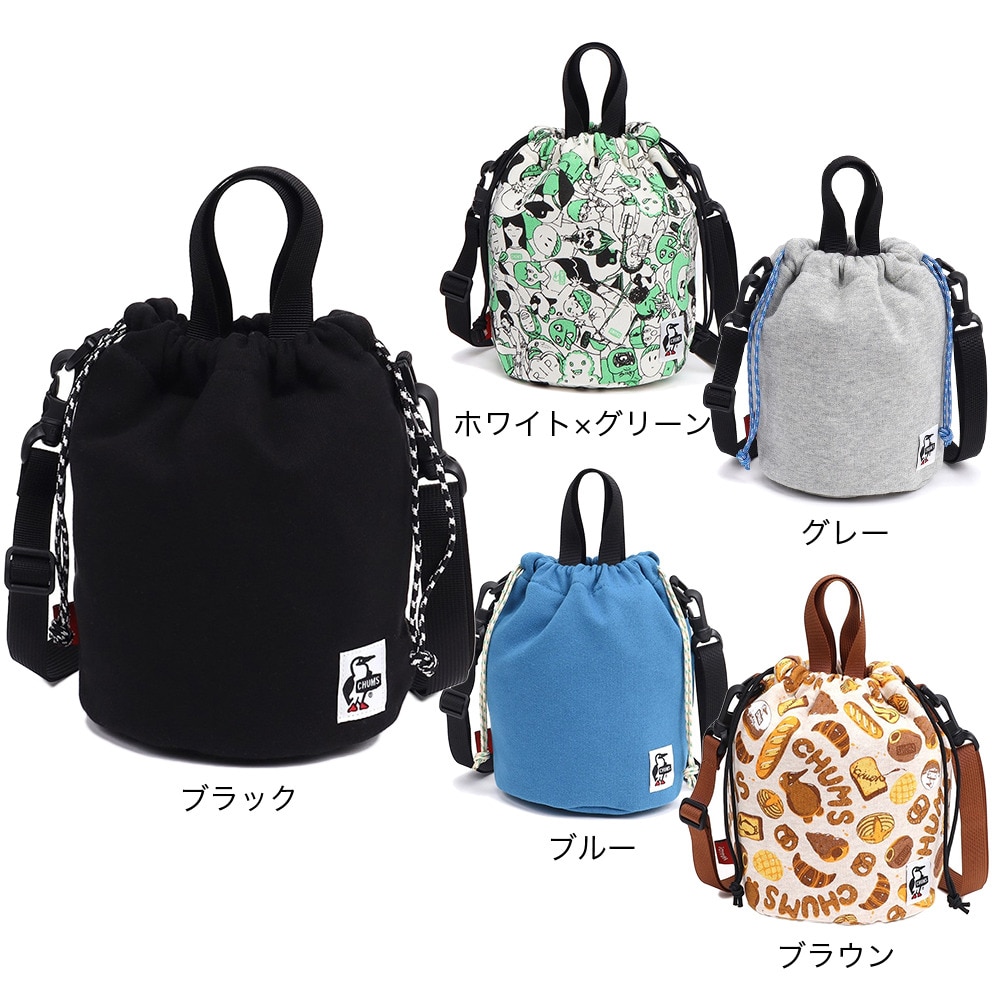 チャムス（CHUMS）（メンズ、レディース）ミニショルダー ハンドバッグ 2wayミニバッグスウェット CH60-3655-K001 ブラック