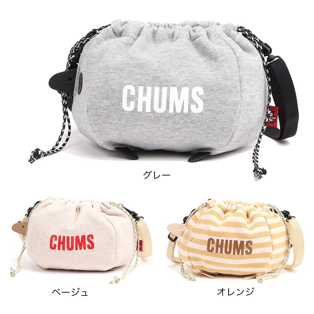 チャムス（CHUMS）（メンズ、レディース）巾着バッグ シープミニバッグ スウェット CH60-3656-Y067 オレンジ ボーダー