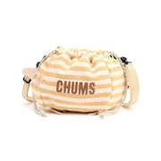 チャムス（CHUMS）（メンズ、レディース）巾着バッグ シープミニバッグ スウェット CH60-3656-Y067 オレンジ ボーダー
